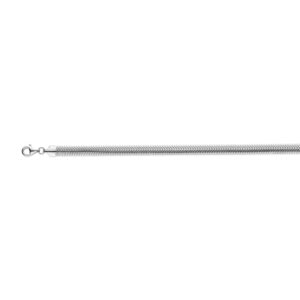 slang bol 6,3 mm zilver gerhodineerd