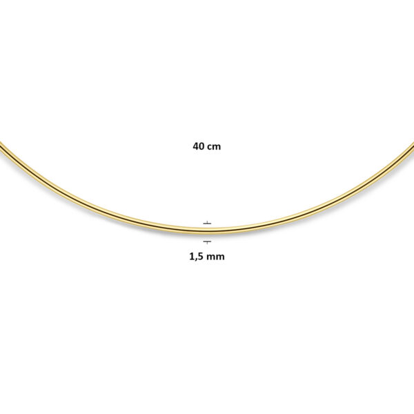 spang collier 1,5 mm 40 cm 14K geelgoud - Afbeelding 4