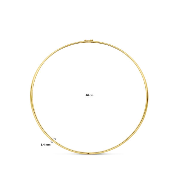 spang collier 3,4 mm 40 cm 14K geelgoud - Afbeelding 3