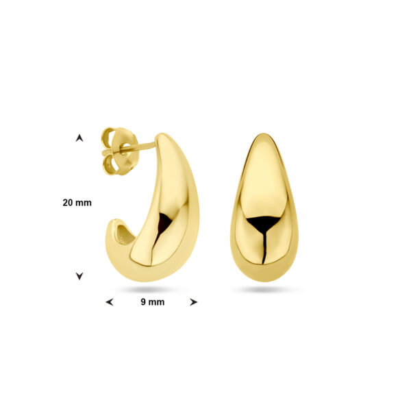 stekeroorringen 1 micron zilver verguld (geel) - Afbeelding 4