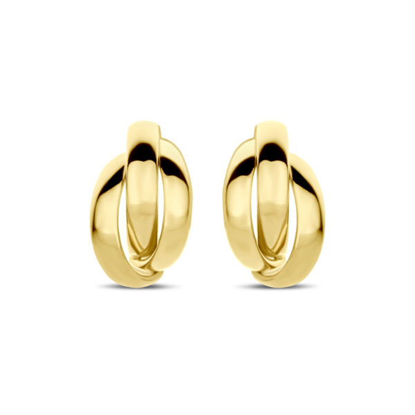 stekeroorringen 13 mm 14K geelgoud - Afbeelding 3