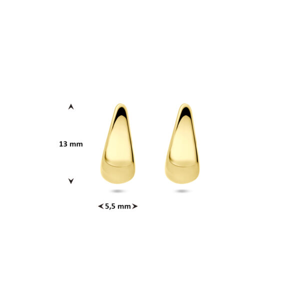 stekeroorringen 13 mm 14K geelgoud - Afbeelding 4