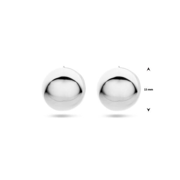 stekeroorringen 15 mm zilver gerhodineerd - Afbeelding 4