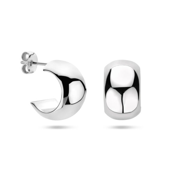 stekeroorringen 15.5 mm zilver gerhodineerd - Afbeelding 3