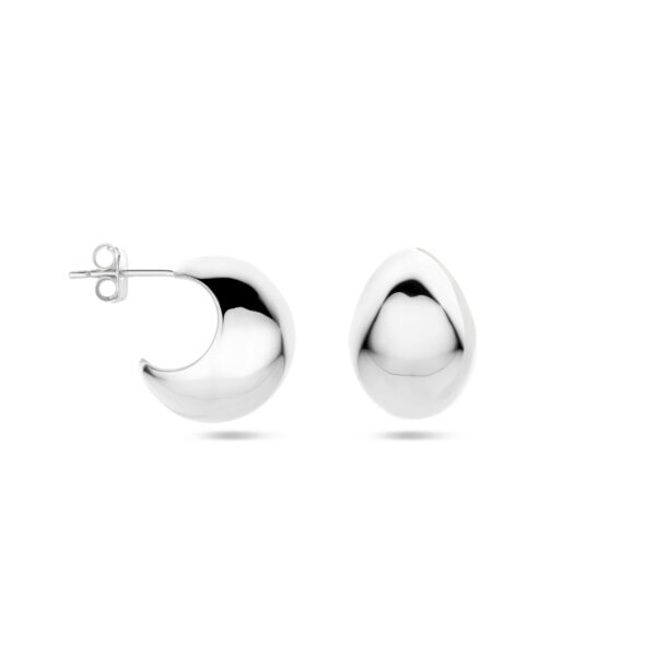 stekeroorringen 17 mm zilver gerhodineerd - Afbeelding 3