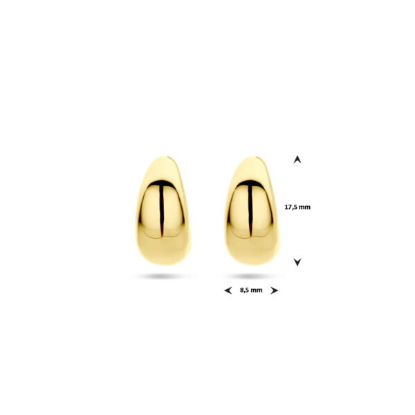 stekeroorringen 17,5 mm 1 micron zilver verguld (geel) - Afbeelding 4
