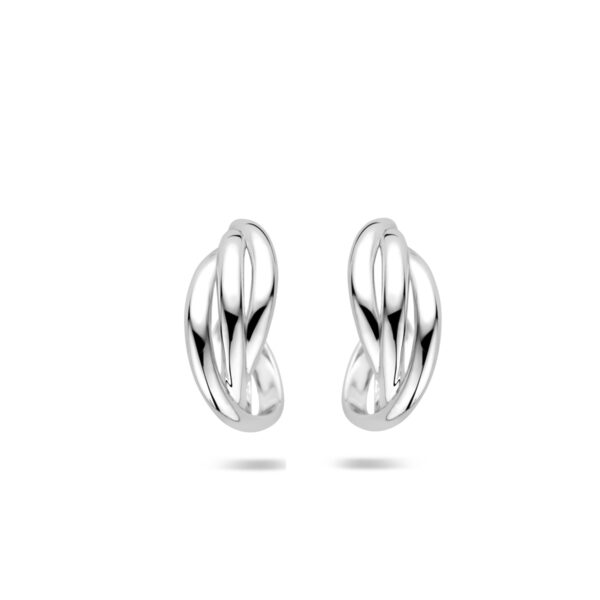 stekeroorringen gedraaid 16 mm zilver gerhodineerd