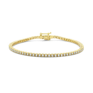 tennisarmband lab grown diamant 2.00ct g si 2,3 mm 17,5 cm 14K geelgoud