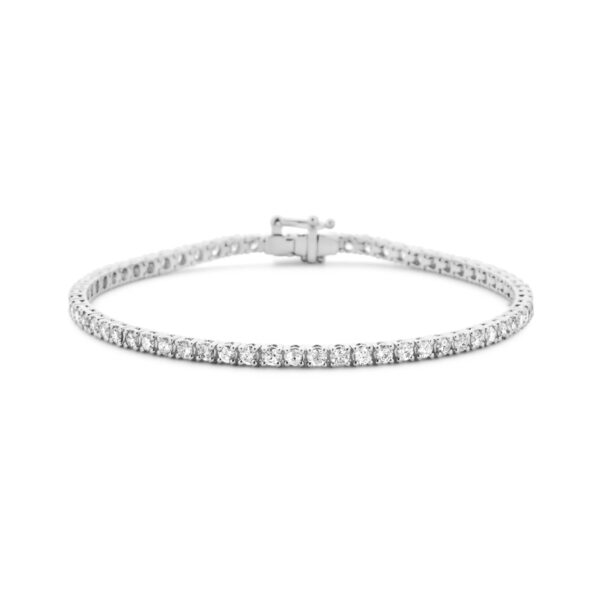 tennisarmband lab grown diamant 3.00ct g si 2,7 mm 17,5 cm 14K witgoud
