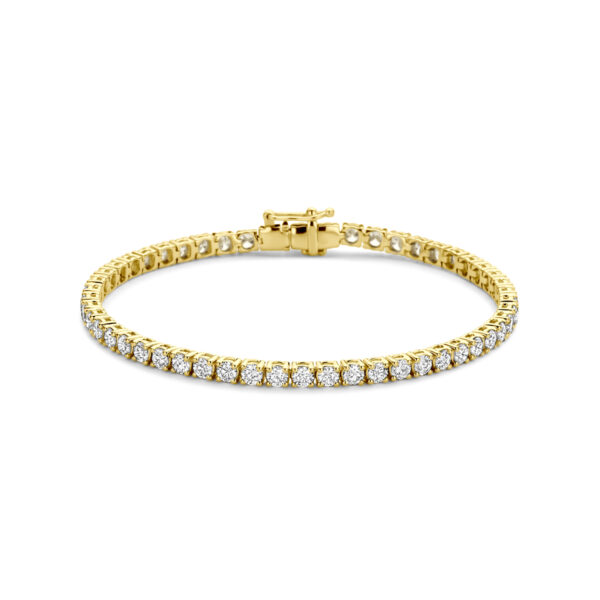 tennisarmband lab grown diamant 5.00ct g si 3,2 mm 17,5 cm 14K geelgoud