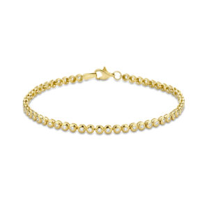 tennisarmband zirkonia 3,0 mm 19 cm 14K geelgoud