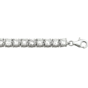 tennisarmband zirkonia 5,2 mm 18,5 cm zilver gerhodineerd