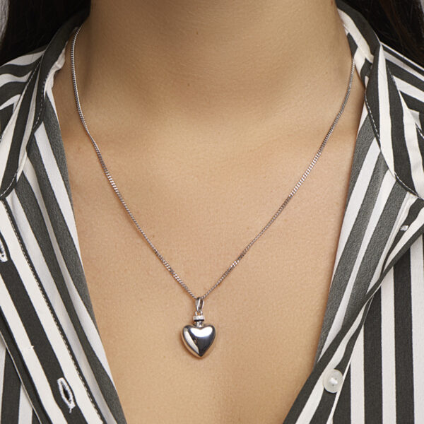 urnhanger hart zilver gerhodineerd - Afbeelding 2
