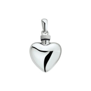 urnhanger hart zilver gerhodineerd