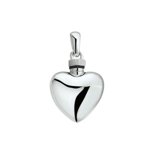 urnhanger hart zilver gerhodineerd