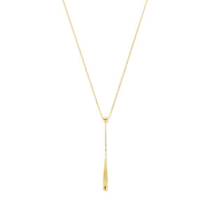 y-collier druppel 43 - 45 - 47 cm 18K geelgoud