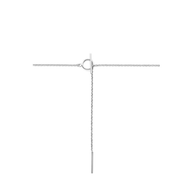 y-collier kapittelslot 39 cm zilver gerhodineerd - Afbeelding 3