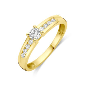 9k ring zirkonia 9K geel kleurig