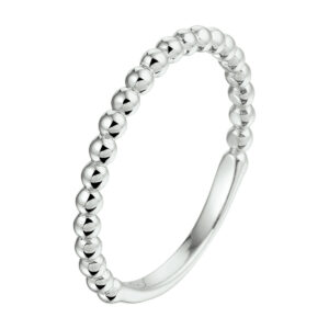 aanschuifring bolletjes zilver gerhodineerd