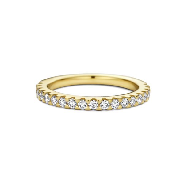 aanschuifring diamant 0.50ct h si 14K geelgoud - Afbeelding 4