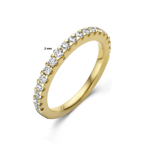aanschuifring diamant 0.50ct h si 14K geelgoud - Afbeelding 5