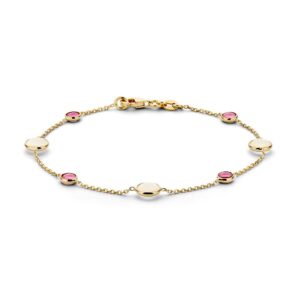 Armband geelgoud edelsteen