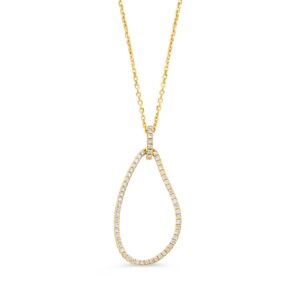 Collier geelgoud briljant 0,29 crt.