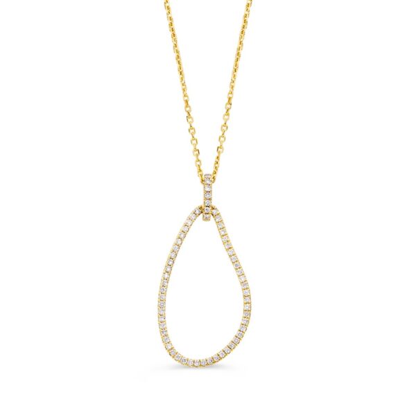 Collier geelgoud briljant 0,29 crt.