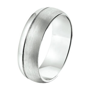ring a112 - 7 mm - zonder cz zilver gerhodineerd