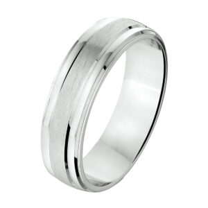 ring a204/a311 - 6 mm - zonder steen zilver gerhodineerd