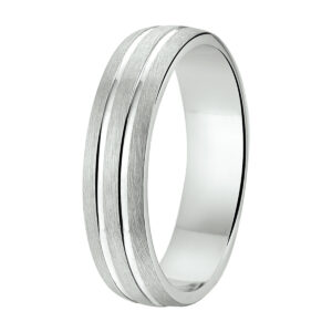 ring a304 - 5 mm - zonder steen zilver gerhodineerd