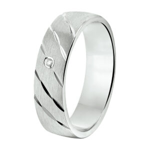 ring a307 - 5 mm - 0.02ct h si zilver gerhodineerd
