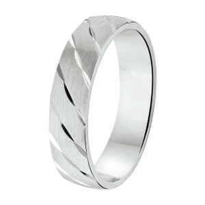 ring a307 - 5 mm - zonder steen zilver gerhodineerd
