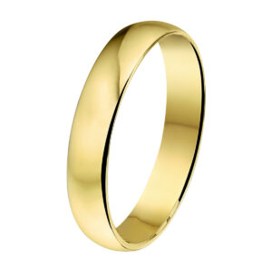 ring a404 - 4 mm - zonder steen 14K geelgoud