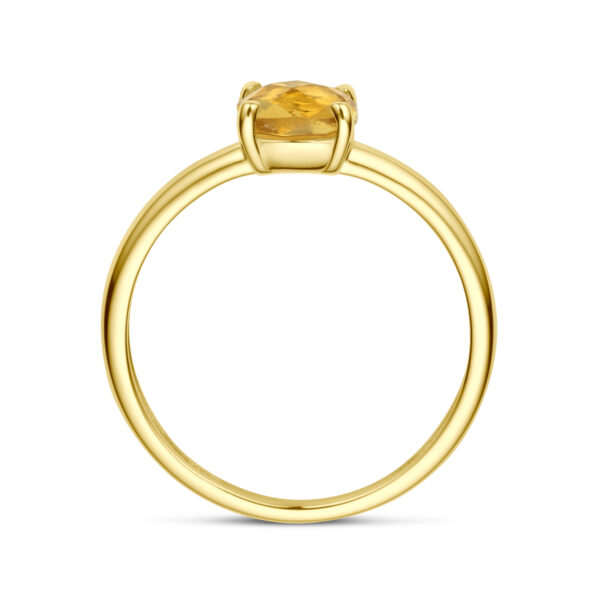 ring citrien 14K geelgoud - Afbeelding 3
