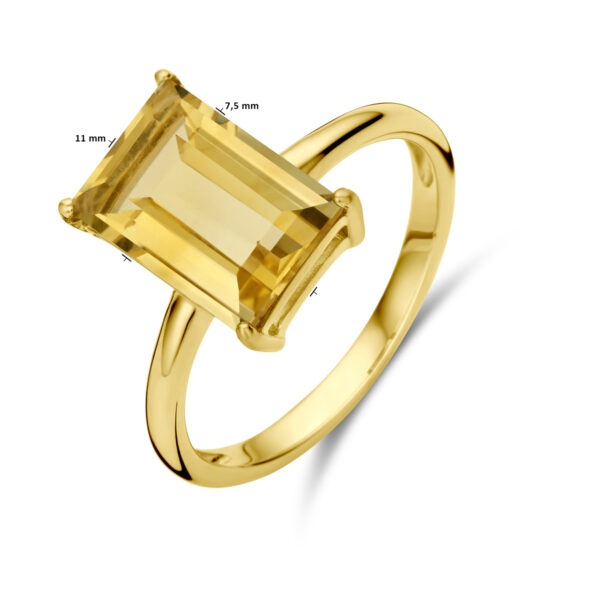 ring citrien 14K geelgoud - Afbeelding 5