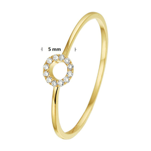 ring diamant 0.05ct h p1 14K geelgoud - Afbeelding 4
