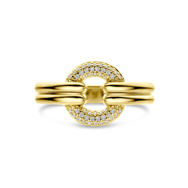 ring diamant 0.13ct h si 14K geelgoud - Afbeelding 4