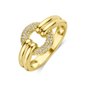 ring diamant 0.13ct h si 14K geelgoud