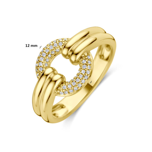 ring diamant 0.13ct h si 14K geelgoud - Afbeelding 5