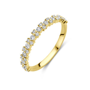 ring diamant 0.44ct h si 14K geelgoud