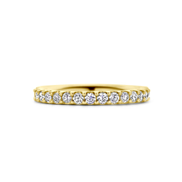 ring diamant 0.50ct h si 18K geelgoud - Afbeelding 3