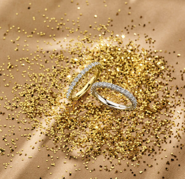 ring diamant 0.50ct h si 18K geelgoud - Afbeelding 6