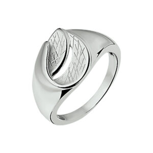 ring gescratcht zilver gerhodineerd