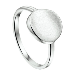 ring gescratcht zilver gerhodineerd