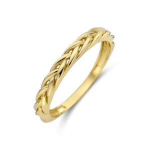 ring gevlochten 14K geelgoud
