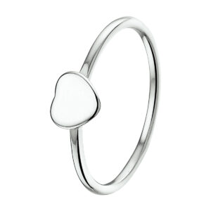 ring hart zilver gerhodineerd