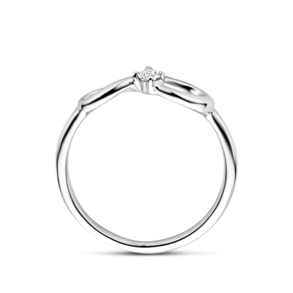 ring infinity zirkonia zilver gerhodineerd - Afbeelding 3