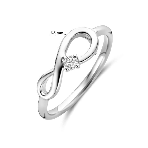 ring infinity zirkonia zilver gerhodineerd - Afbeelding 4