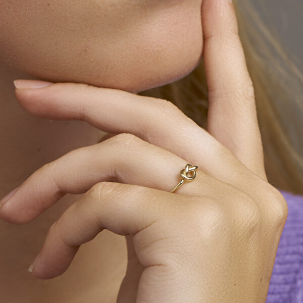 ring knoop 14K geelgoud - Afbeelding 2